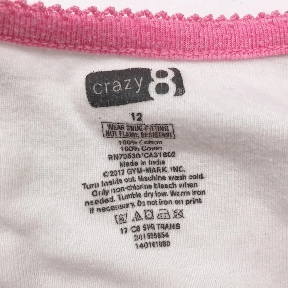 Crazy 8 Love long sleeve pajama top
